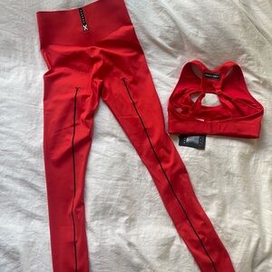 Savage X Fenty Bold Red Activewear Set